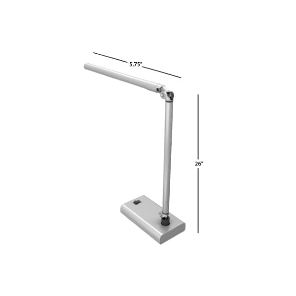 Hastings Home LED Contemporary Desk Lamp - Energy Saving - Silver